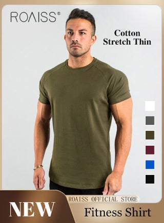 Men Summer T-shirt, Short Sleeve Round Neck Tops, Classic Solid T shirt for Men, Suitable for Daily Wear or Any Occasion