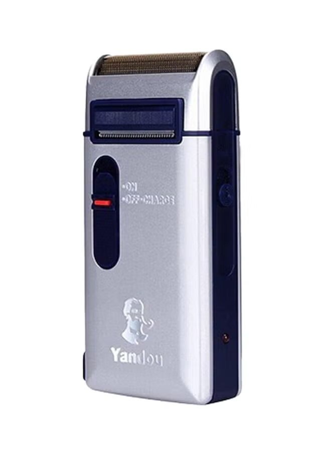 YANDOU ماكينة حلاقة كهربائية صغيرة قابلة للشحن باللون الفضي - Image 2