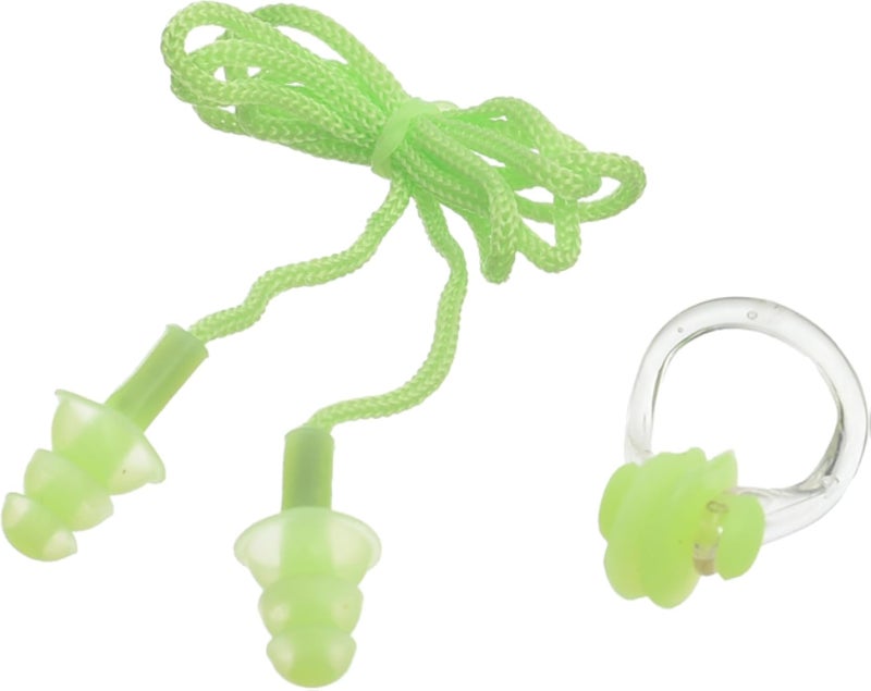 MINSA Swimming Nose and Ear Plugs M244 Green Design for Waterproof Protection