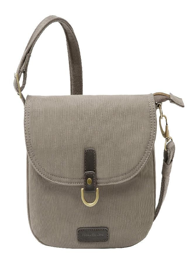 Travelon Travelon Anti-Theft Courier Saddle Crossbody, Stone, One Size 
