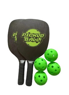 Spall Pickleball Set of 2 Pickleball-Paddles with 4 Balls, Ball Bag, Ball Retriever Lightweight Pickle Ball Paddle Set of-2 and Accessories for Adults, Kids, Beginners Intermediates  - Image 1