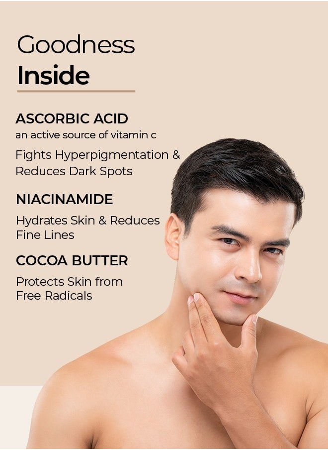 30ml Vitamin C Face Serum with Niacinamide, Cocoa Butter, and Turmeric for Glowing and Brightening | Targets Hyperpigmentation, Rough & Dull Skin