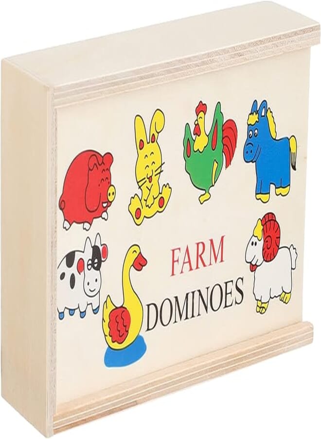 iLearn Farm Dominoes Wooden Toy
