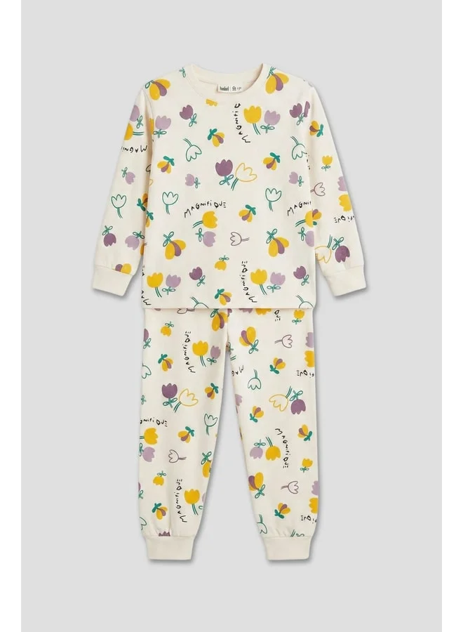 zuzunga Magnifi Ove Tulip Printed Girl's Pajama Set