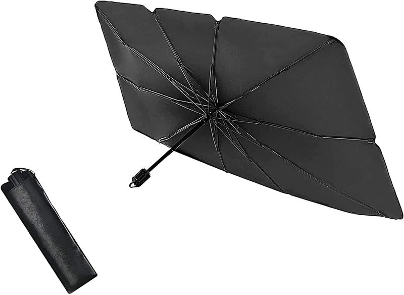 Sodcay Windshield Sun Shade Umbrella - Foldable Car Sun Visor Protector Reflector for UV Ray Block and Heat Protection (31" x 55") - Image 1