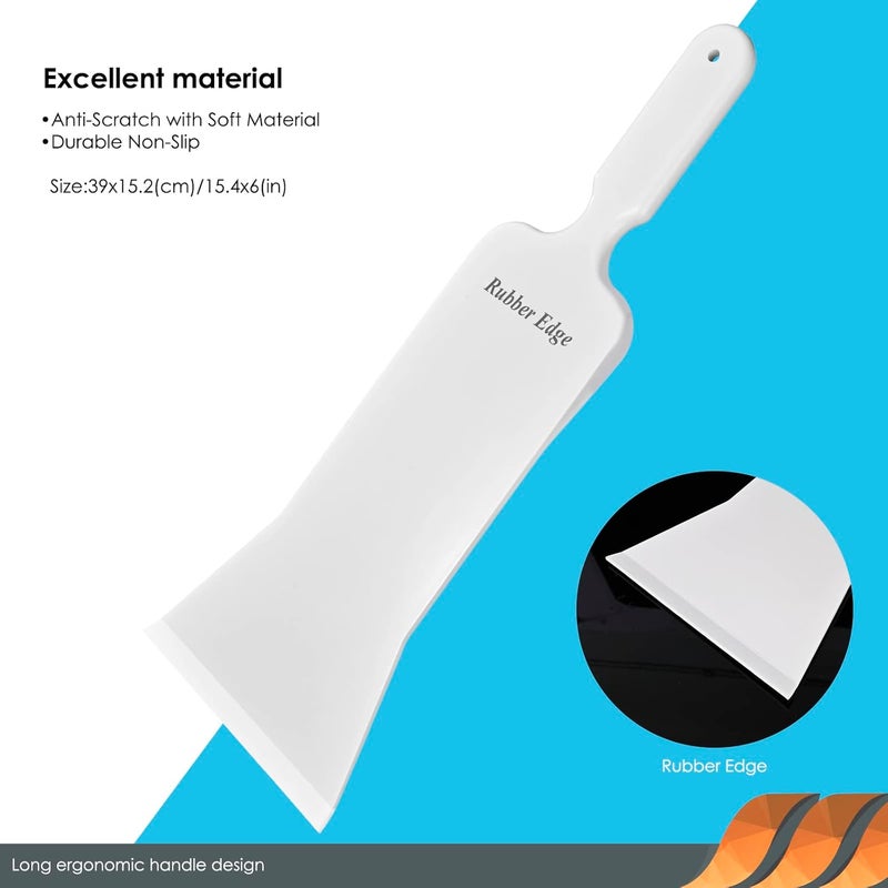 EHDIS Window Tint Bulldozer Squeegee Scrubber Paddle Squeegee, Long Handle Flat Glass Bulldozer Tint Tool for Car Front Windows Rear Glass Cleaning, Auto Window Tinting Car Glass Film Installation - Image 3