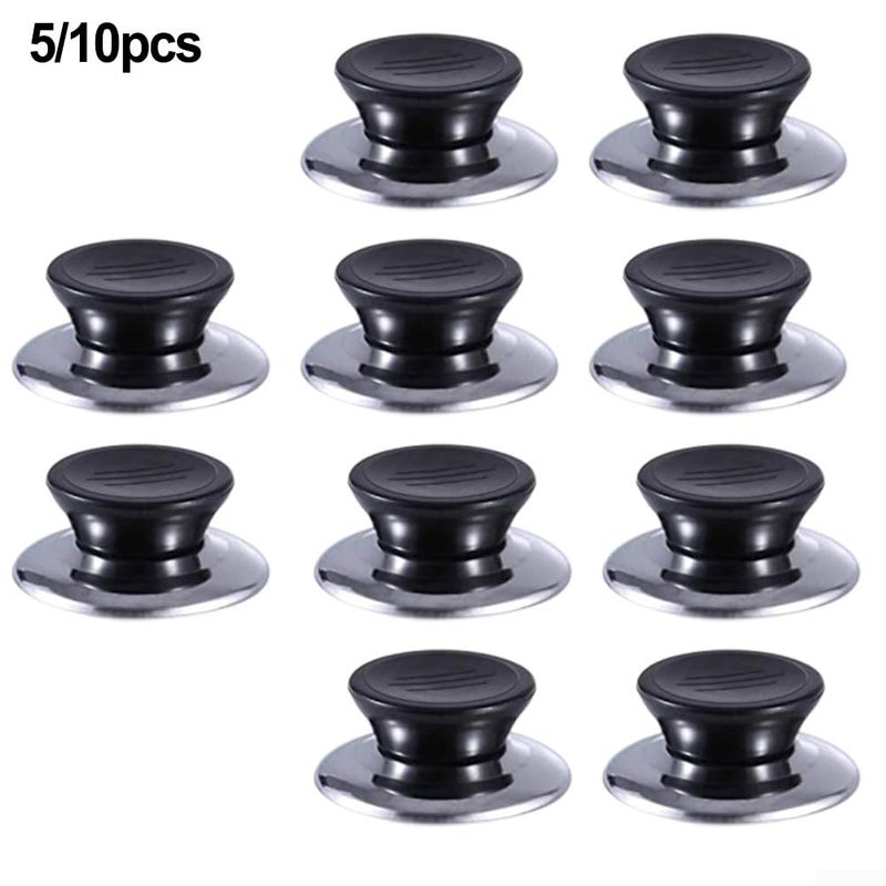 Heat Resistant Bakelite Knobs Stainless Steel Pot Lid Handles Secure Grip 10pcs - Image 5