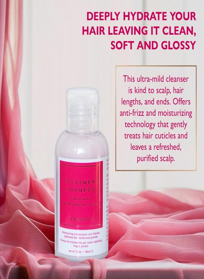 12 Benefits Treatment Shampoo - Hydrating Scalp Treatment, Gentle, Effective Cleanse, Sulfate-Free Shampoo for Dry, Damaged, and Color-Treated Hair, 2 Fl Oz (56 ML) - Image 4