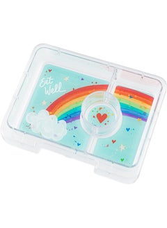 Yumbox Yumbox Snack Box - 3 Compartment Leakproof Bento Lunch Box for Kids (Fifi Pink with Rainbow Tray)  - Image 4