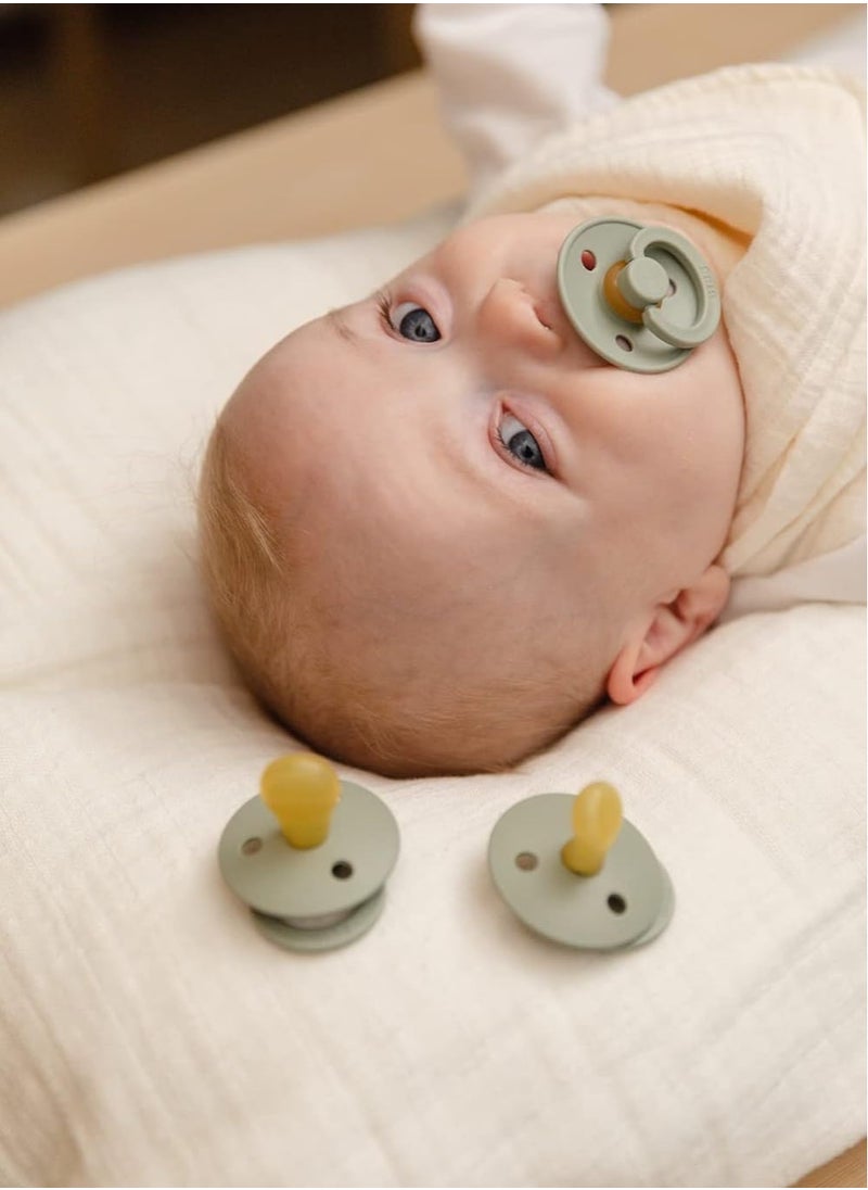 BIBS Pacifier Colour 1 PACK Latex Size 2 Vanilla GLOW  - Image 5