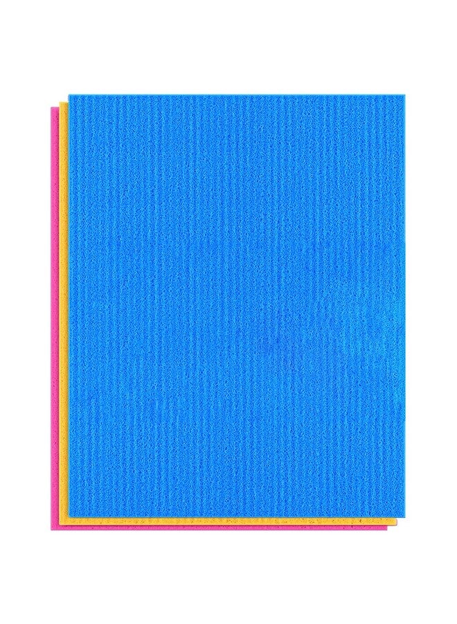 Kuber Industries Sponge Wipes | Washing Wipes Paper Towel | Sponge Cleaning Cloths for Kitchen | Reusable Sponge Wipe Cloths | Cleaning Sponges | 18x20 | 3 Piece Set | Multi - Image 1