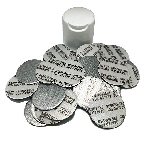 FRAGFRE PKnGO Pressure Sensitive Foil Seal 24 mm (25 PCS) – PS Safety Seals for Freshness and Leak Prevention – Made in USA for Food Medicine and Cosmetic Packaging – All Foil No Foam - No Equipment Needed - Image 3