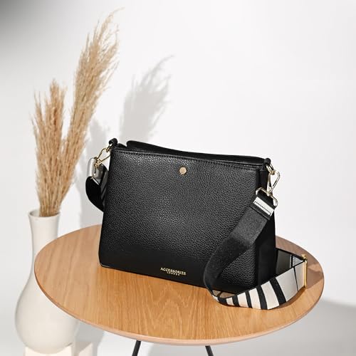 Accessorize London Women's Black Webbing Sling Bag | Bags for women | Ladies Purse Handbag | Bags for Women For Office Use, Work - Image 3