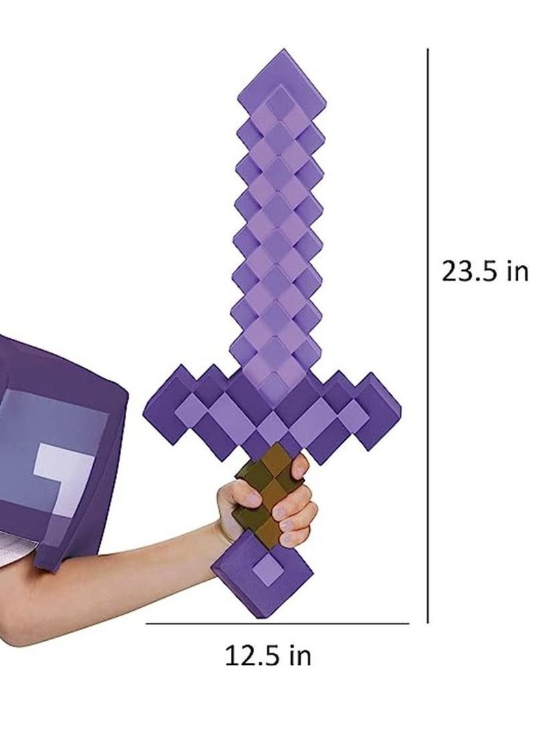Generic - Minecraft Toy , Enchanted Purple Sword Costume Accessory, Plastic Video Game Inspired Toy Replica, 20.25 Inch Length - Image 1