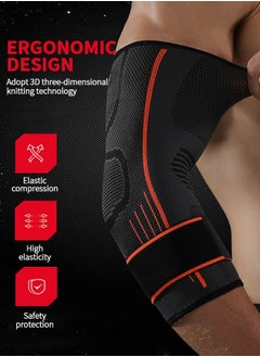 GROIC Elbow Support, Compression Support Sleeves, Compression Sports Elbow Pads, Fitness Cycling Sports Elbow Pads, Joint Pain Relief Elbow Compression Sleeves  - Image 2