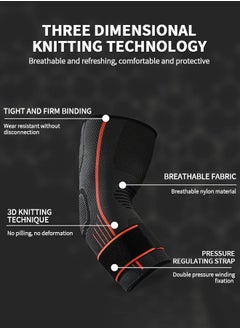 GROIC Elbow Support, Compression Support Sleeves, Compression Sports Elbow Pads, Fitness Cycling Sports Elbow Pads, Joint Pain Relief Elbow Compression Sleeves  - Image 3