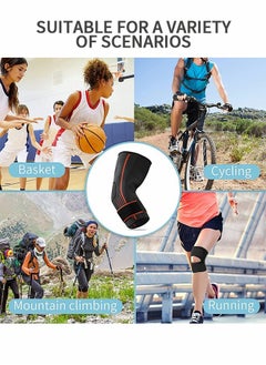 GROIC Elbow Support, Compression Support Sleeves, Compression Sports Elbow Pads, Fitness Cycling Sports Elbow Pads, Joint Pain Relief Elbow Compression Sleeves  - Image 5