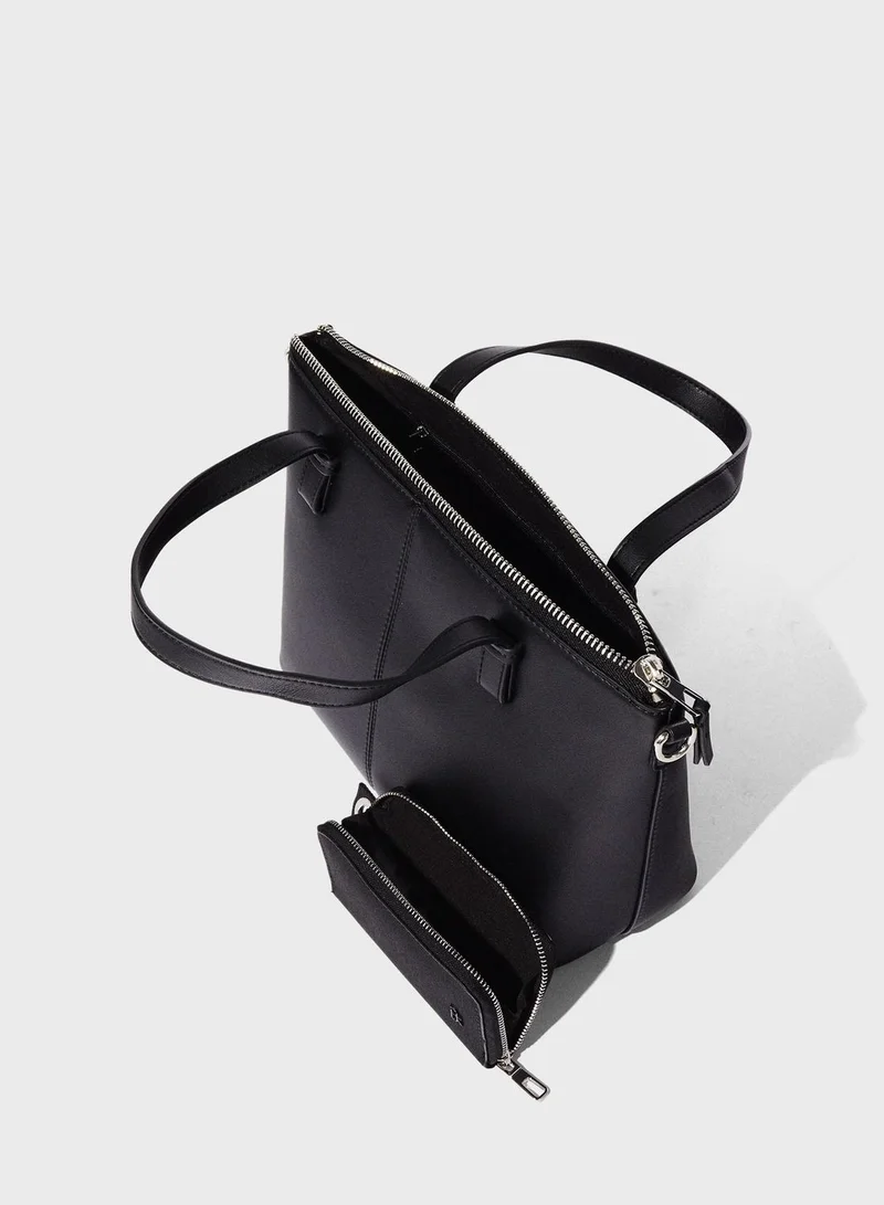 PARFOIS Top Handle Zip Over Tote