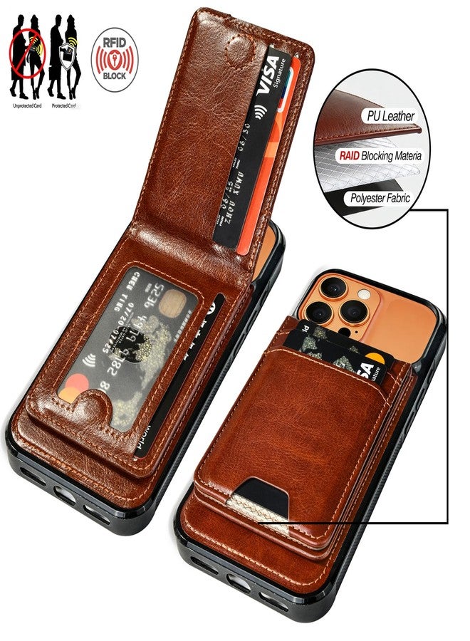 AOFEGRLT for iPhone 17 Wallet Case with Card Holder. Brown - Image 3