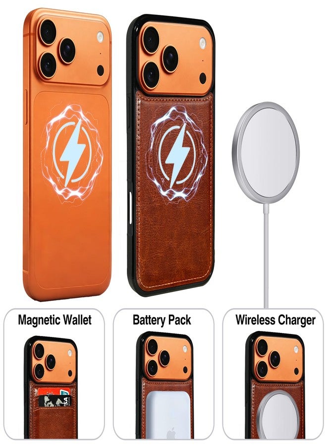 AOFEGRLT for iPhone 17 Wallet Case with Card Holder. Brown - Image 4