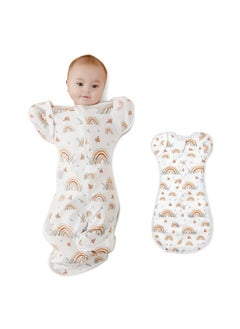 Snowie Soft ® Baby Swaddles For Newborns, 100% Cotton Baby Swaddle Wrap For Newborns Arms Up Baby Sleeping Blanket Zipping Baby Sleeping Bag Newborn Sleep Sacks For Startle Reflex For Baby 0-6 Months  - Image 1