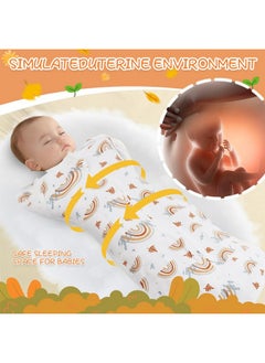 Snowie Soft ® Baby Swaddles For Newborns, 100% Cotton Baby Swaddle Wrap For Newborns Arms Up Baby Sleeping Blanket Zipping Baby Sleeping Bag Newborn Sleep Sacks For Startle Reflex For Baby 0-6 Months  - Image 3