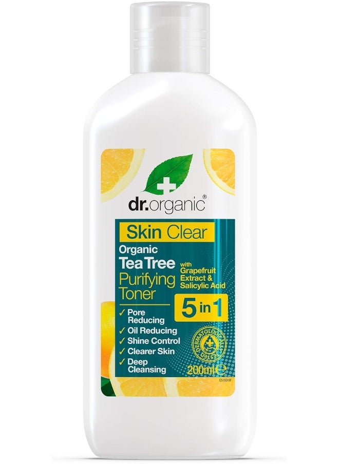 dr.organic 5 In 1 Skin Clear Tea Tree Purifying Toner  - Image 1