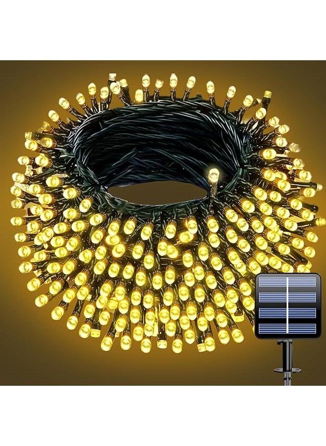 The Bros 20M Solar Fairy Lights Outdoor Waterproof 200LED - 8 Modes String Lights for Garden, Ramadan Decor, Wedding & Patio - Weatherproof Solar Lanterns for Spring Nights- Warm White  - Image 1