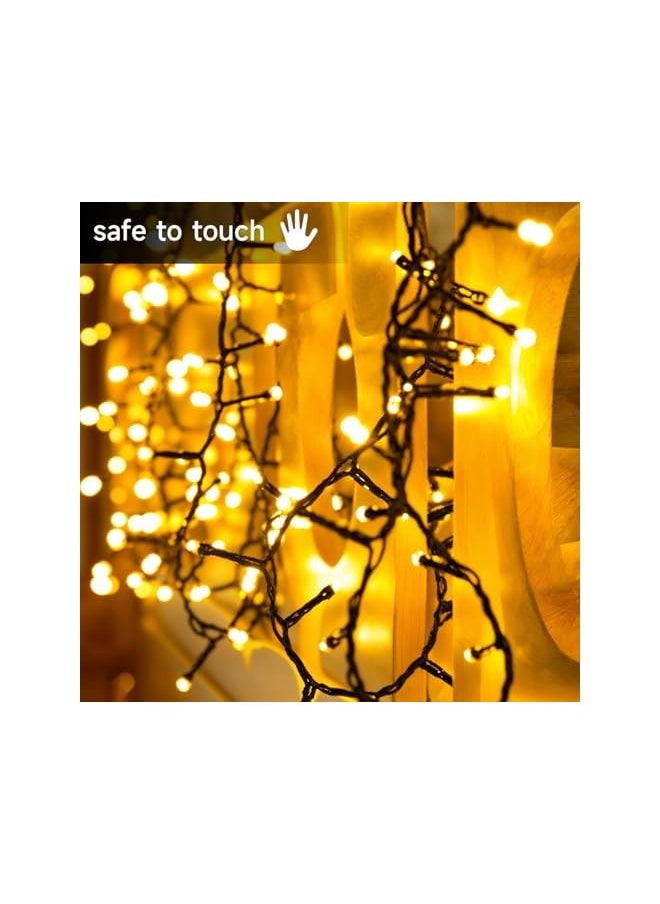 The Bros 20M Solar Fairy Lights Outdoor Waterproof 200LED - 8 Modes String Lights for Garden, Ramadan Decor, Wedding & Patio - Weatherproof Solar Lanterns for Spring Nights- Warm White  - Image 5