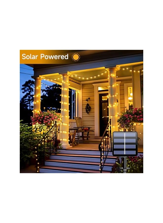 The Bros 20M Solar Fairy Lights Outdoor Waterproof 200LED - 8 Modes String Lights for Garden, Ramadan Decor, Wedding & Patio - Weatherproof Solar Lanterns for Spring Nights- Warm White  - Image 4