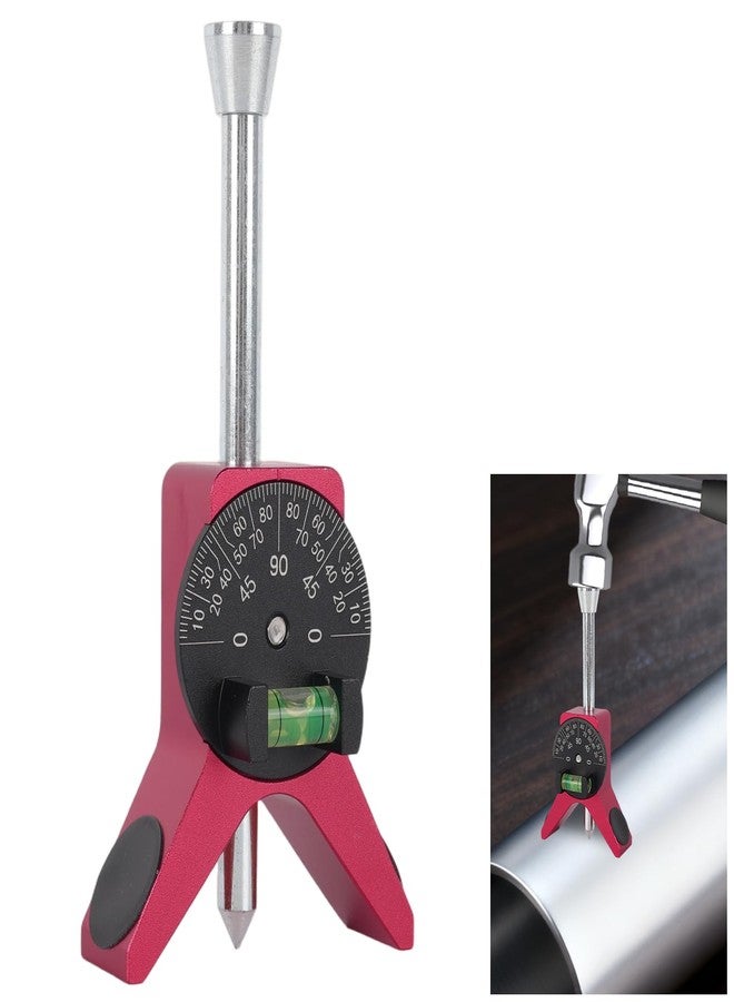 VAKPAT Pipe Center Finder, Pipefitter Tools w/Centering Head, Pipe Fitting Tools Center Finder Tool to Measure Pipe Diameter Over 0.5" and Up, 4" Y-Type Base Fitted with Adjustable Dial Bubble Protractor. - Image 1