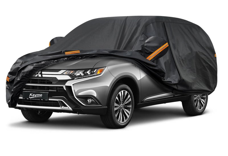 Kayme 7 Layers SUV Car Cover Custom Fit for Mitsubishi Outlander 20052025 Waterproof All Weather for Automobiles Outdoor Full Cover Rain Sun UV Protection