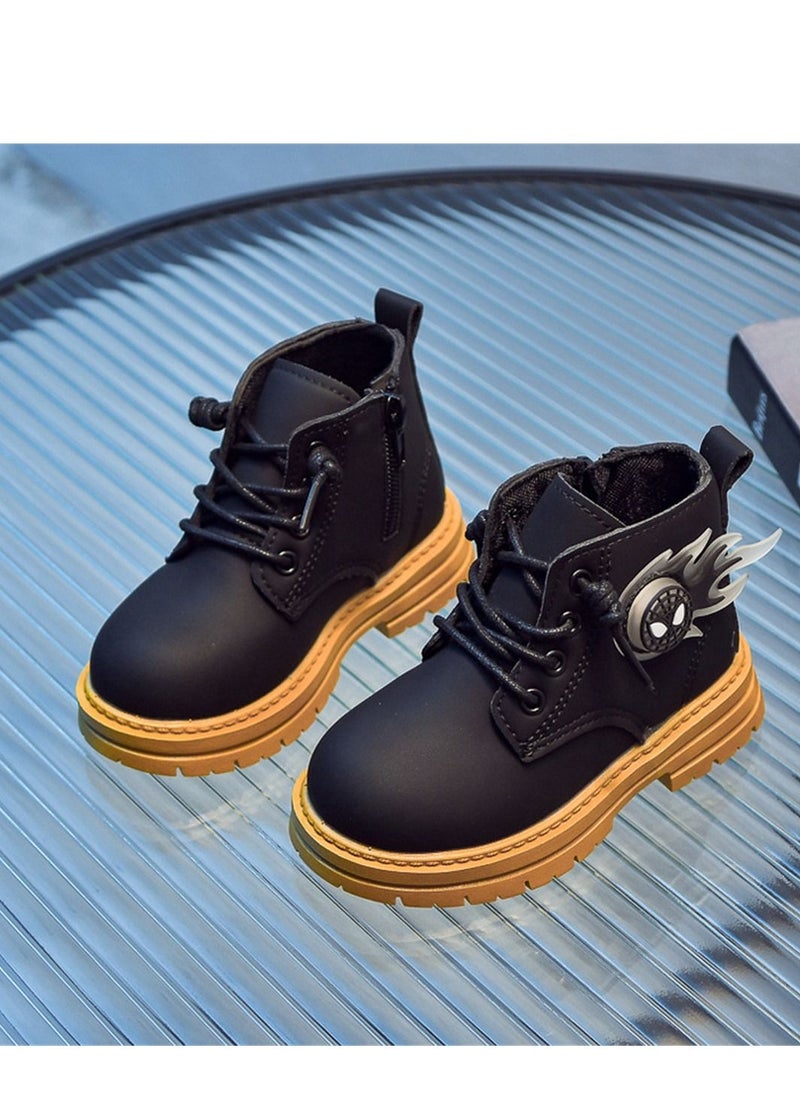 Loquat - Non Slip Flash Ankle Boots For Children Black - Image 1