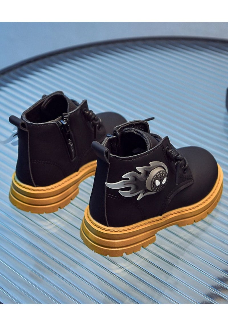 Loquat - Non Slip Flash Ankle Boots For Children Black - Image 1