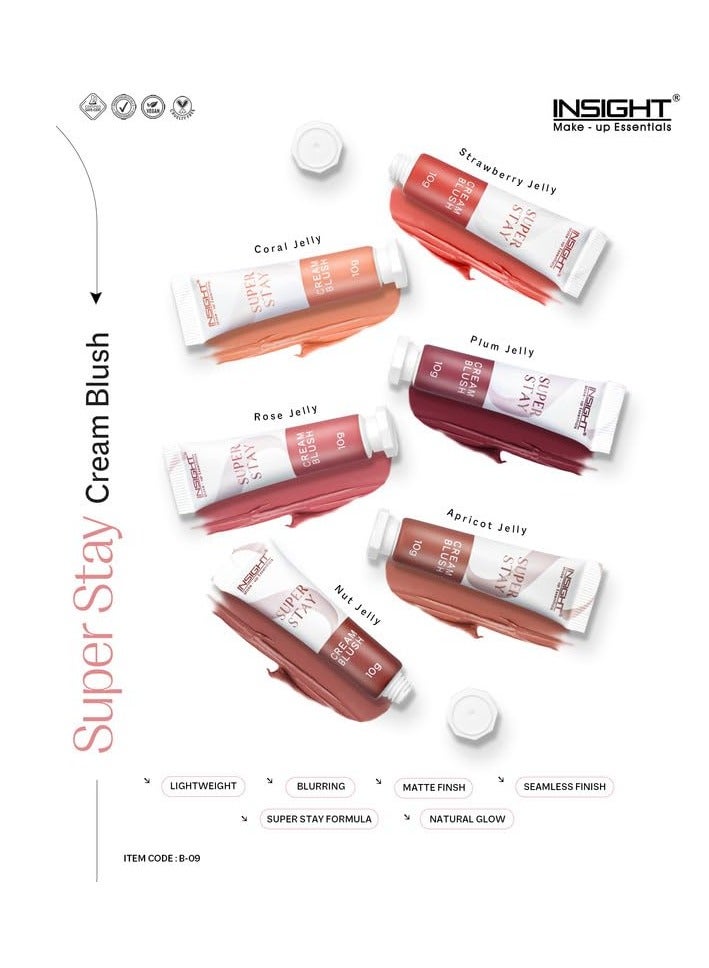 Insight Cosmetics Super Stay Cream Blush B09 Coral Jelly - Image 5
