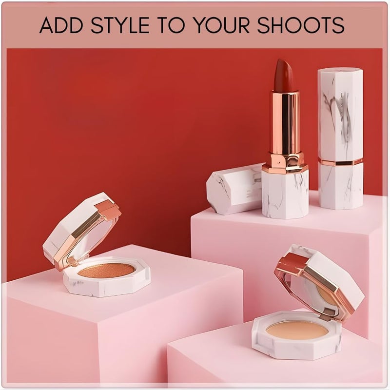 Smiledrive ® Product Photography Props 6-Piece Set | Jewelry Photo Shoot Props | Hard Foam Riser & Blocks | Lightweight, Waterproof, Re-usable - Pink - Image 3