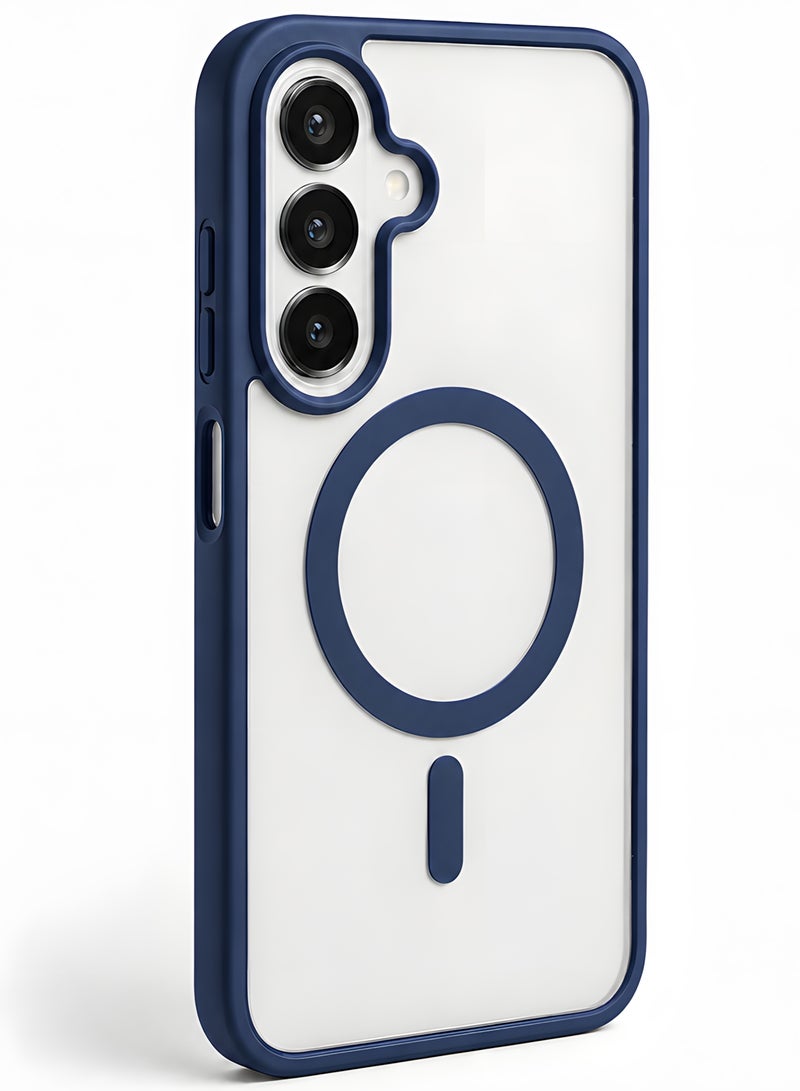 Magsafe Case for Samsung Galaxy A16 Magsafe Clear Cover Magnetic Wireless Charging Support, Shockproof Protection, Scratch-Resistant for Samsung Galaxy A16 - Navy Blue - Image 1