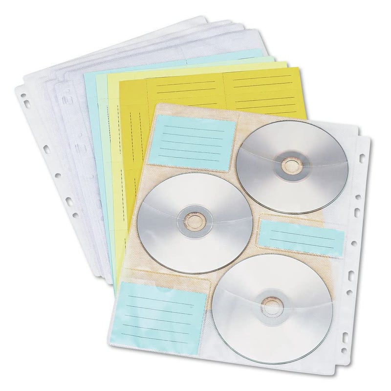 Innovera IVR39301 TwoSided CDDVD Pages for a ThreeRing Binder  Clear 10Pack - Image 4