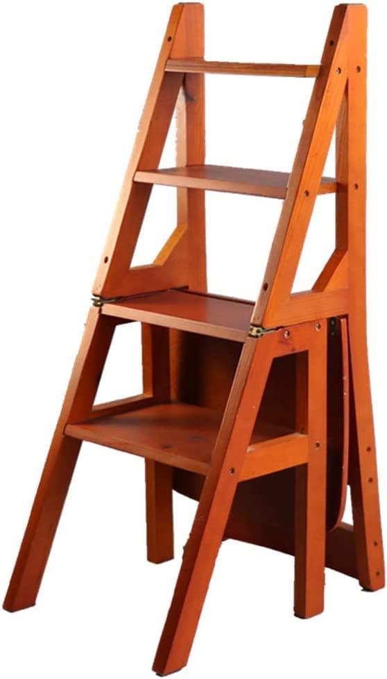 Generic Sheesham Wooden Solid Sturdy Ladder Shelf Decorative Book Shelf Plant Stand for Living Room Dining Room Bedroom Balcony Book Shelf Planter Home Kitchen Decor W17  - Image 5