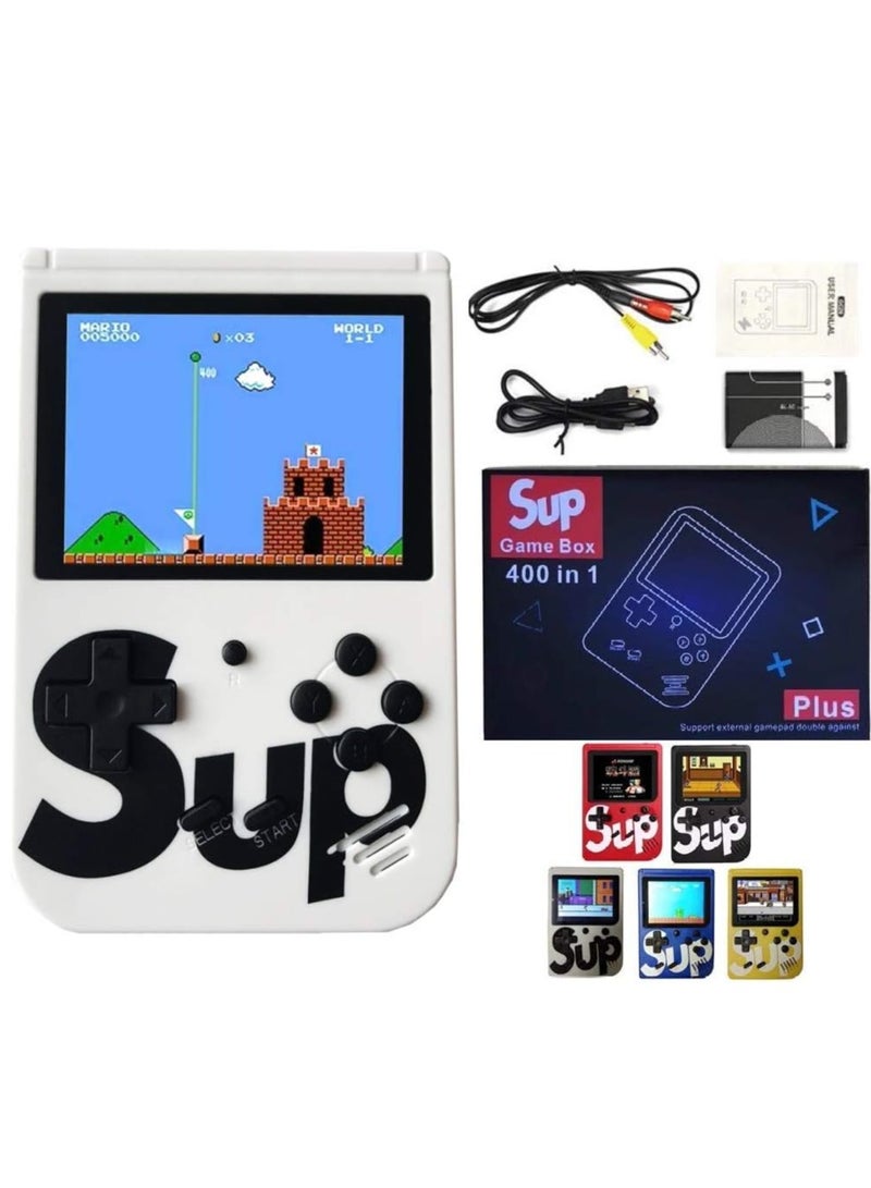 ELTRAZONE "SUP Game Box Plus 400-in-1 Retro Games Handheld Console - Upgraded Mini Portable Version, by PRIME TECH™ (White)" - Image 1