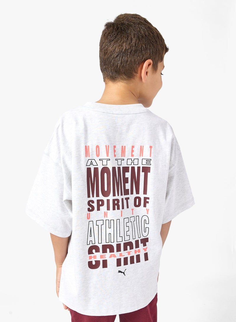 PUMA Kids Wardrobe Essential Oversized Graphic T-Shirt - Image 3