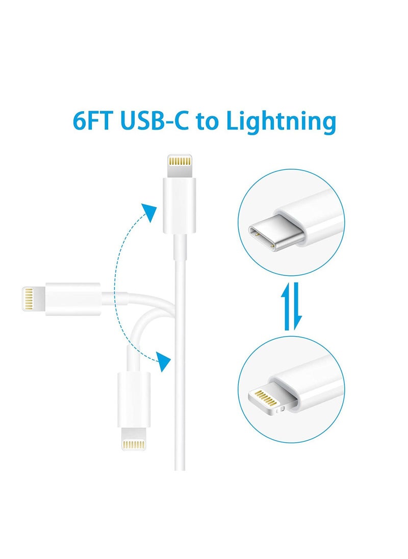 Type C to Lightning Fast Charging Cable for iPhone 1M White