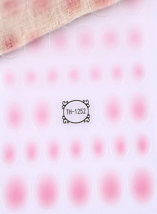 DUKASOU Gradient Blush Nail Stickers for Nail Art, Clear Blush Ombre Nails Stickers Decals Self Adhesive Spring Summer Nails Sticker for Women - Image 4