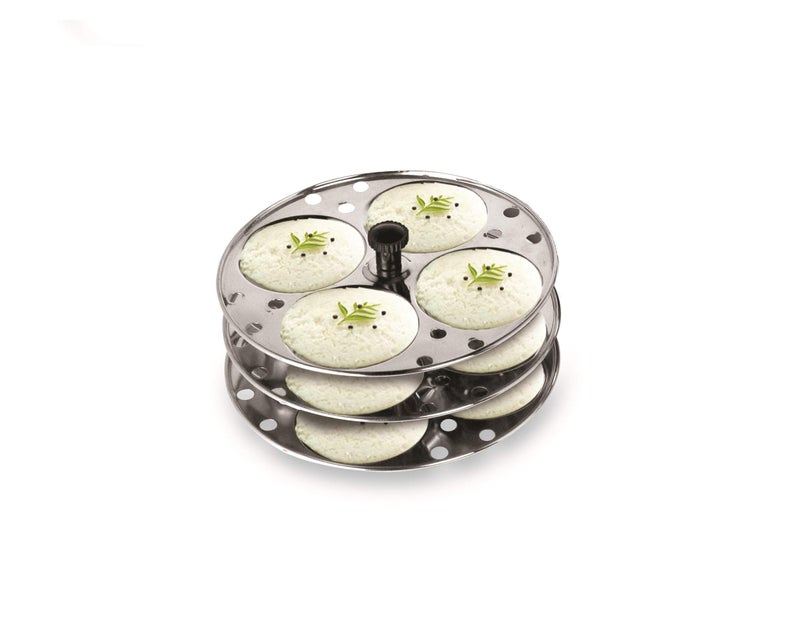 Pristine Tri Ply Induction Base Stainless Steel Multi Purpose Steamer Set with Idli Plates (5 qt./4.75 Liters, Silver) - Image 4