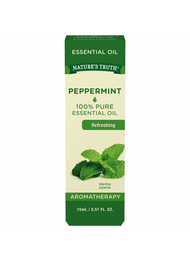 Nature's Truth Aromatherapy 100% Pure Essential Oil, Peppermint, 0.51 Fluid Ounce  - Image 1