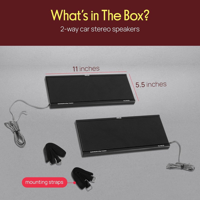 Pyle PLTWVS 6 Way Car Stereo Speaker - Dual 200 Watt High Powered Loud Sound System - Image 2