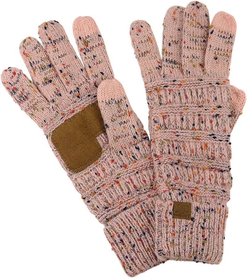 Cc Unisex Cable Knit Winter Warm Anti-Slip Touchscreen Texting Gloves - Image 1