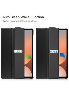 DUSALA Case for Galaxy Tab S10 Ultra 14.6 Inch 2024 SM-X920 Premium Leather Flap Tablet Case with Stand Function Auto Wake/Sleep Cover (Black)  - Image 3