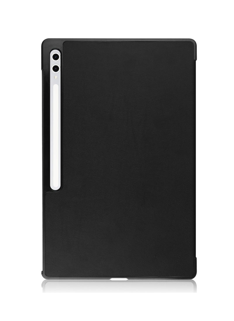 DUSALA - Case for Galaxy Tab S10 Ultra 14.6 Inch 2024 SM-X920 Premium Leather Flap Tablet Case with Stand Function Auto Wake/Sleep Cover (Black) - Image 1