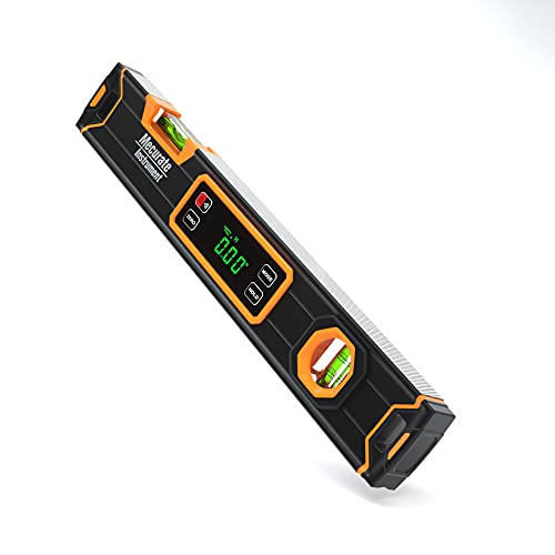 Mecurate Digital Level 15.7'' with LCD Display, 360° Angle Magnetic Digital Torpedo Level, Vertical & Horizontal Spirit Bubble Protractor for Construction Carpenter Craftsman Home Professional - Image 1